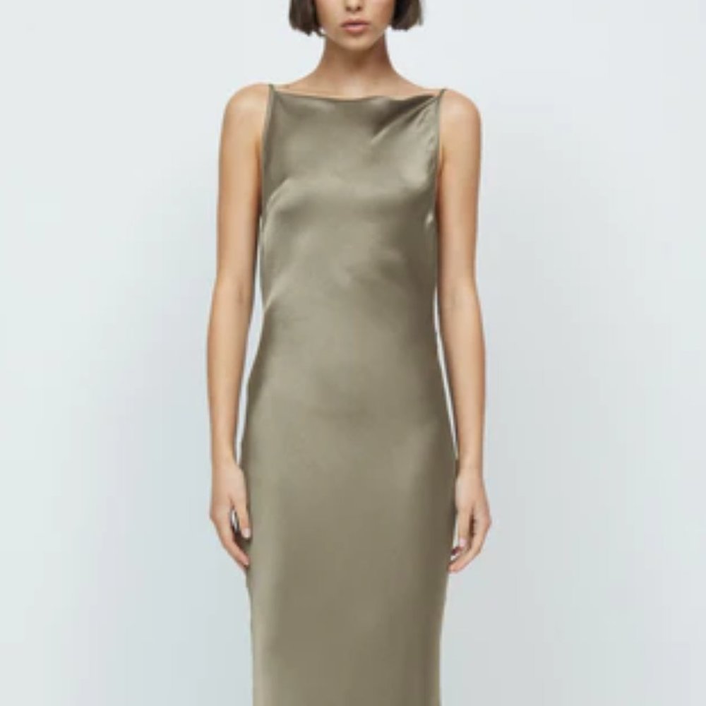 *NWOT* BEC + BRIDGE - CELESTIAL COWL NECK MAXI DRESS - SAGE